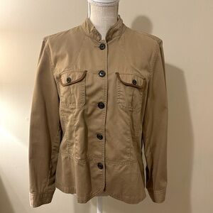 Chaps Tan Peplum Fitted Jacket - size XL